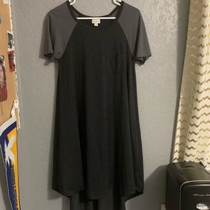 LuLaRoe black and gray Carly dress/ XXS